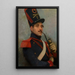 Französisches Replikat des Gemäldes Selbstporträt in französischer Artillerieuniform zu Pferd - Jean-Baptiste Édouard Detaille — gerahmtes Bild an der Wand