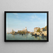 La Punta Della Dogana und Grand Canal Venedig - Jean-Baptiste van Moer — gerahmtes Bild an der Wand