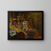 Naturstillleben mit Musikinstrumenten - Jean-Baptiste van Moerkercke — gerahmtes Bild an der Wand