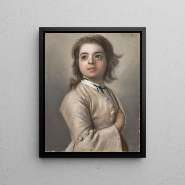 Studie eines Jungen im Brustbild - Jean-Étienne Liotard — gerahmtes Bild an der Wand