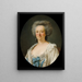 Portrait einer Frau, früher als Mme Geoffrin identifiziert - Jean-François Gilles Colson — gerahmtes Bild an der Wand