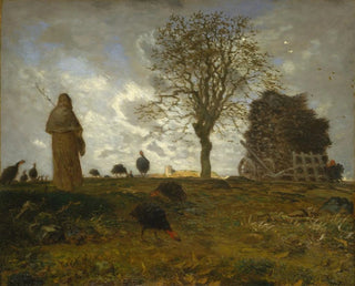 JeanFranois Millet - Autumn Landscape with a Flock of Turkeys.webp