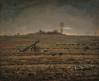 Die Ebene von Chailly mit Egge und Pflug - Jean-François Millet — Ansicht des Kunstwerks