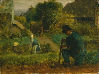 Gartenszene - Jean-François Millet — Ansicht des Kunstwerks
