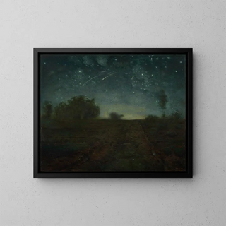 Sternennacht - Jean-François Millet — gerahmtes Bild an der Wand