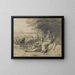 Zwei Bäuerinnen und ihre Herde - Jean-François Millet — gerahmtes Bild an der Wand