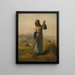 Frau mit einer Harke - Jean-François Millet — gerahmtes Bild an der Wand