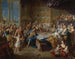 Das Festmahl der Didon und Äneas, ein allegorisches Porträt der Familie des Herzogs und der Herzogin von Maine - Jean-François de Troy — Ansicht des Kunstwerks
