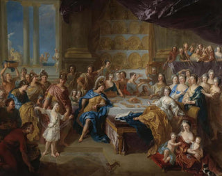 Das Festmahl der Didon und Äneas, ein allegorisches Porträt der Familie des Herzogs und der Herzogin von Maine - Jean-François de Troy — Ansicht des Kunstwerks
