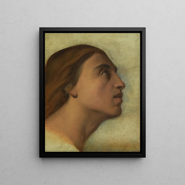 JeanHippolyte Flandrin - A Study Of The Head Of Saint John The Evangelist In Profile.webp