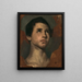 Studie eines jungen Jungen - Jean-Hippolyte Flandrin — gerahmtes Bild an der Wand