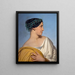 Kopf einer Frau - Jean-Hippolyte Flandrin — gerahmtes Bild an der Wand