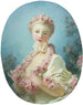 Eine junge blonde Frau mit einer Rosenkranz um den Hals - Jean-Honoré Fragonard — Ansicht des Kunstwerks