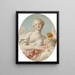 Portrait von Mademoiselle Marie-Catherine Colombe als Venus - Jean-Honoré Fragonard — gerahmtes Bild an der Wand