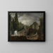 L monumentaler Treppen-Kunstdruck der Villa d'Este in Tivoli - Jean-Honoré Fragonard — gerahmtes Bild an der Wand