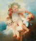Drei putti mit Blumen gekrönt - Jean-Honoré Fragonard — Ansicht des Kunstwerks
