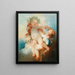 Drei putti mit Blumen gekrönt - Jean-Honoré Fragonard — gerahmtes Bild an der Wand