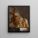 Stillleben mit Blumen und Violine - Jean-Jacques Bachelier — gerahmtes Bild an der Wand