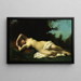 Eine Nymphe in einer bewaldeten Landschaft - Jean-Jacques Henner — gerahmtes Bild an der Wand