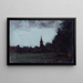 Landschaft Elsass, der Kirchturm von Bernwiller - Jean-Jacques Henner — gerahmtes Bild an der Wand