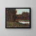 Landschaft Elsass mit Teich - Jean-Jacques Henner — gerahmtes Bild an der Wand