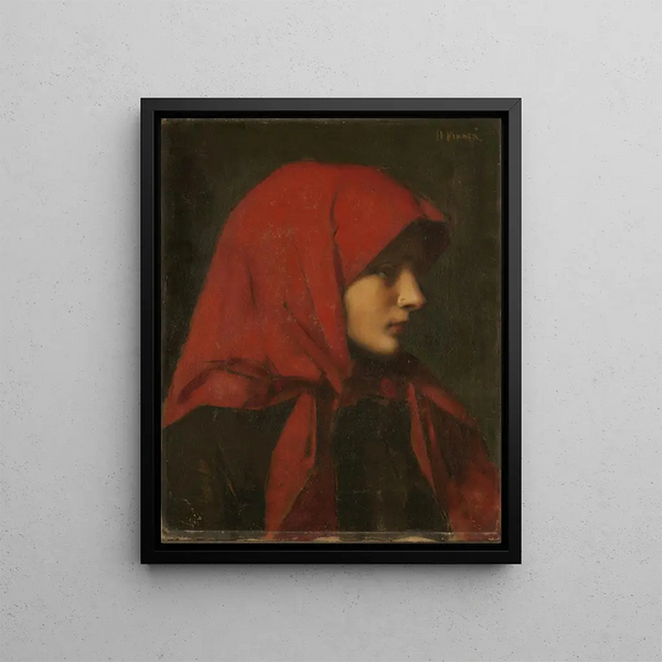 Ländliches Gemälde - Jean-Jacques Henner — gerahmtes Bild an der Wand