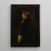 Portrait der rothaarigen Schönheit stehend im Profil - Jean-Jacques Henner — gerahmtes Bild an der Wand