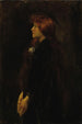 Portrait der rothaarigen Schönheit stehend im Profil - Jean-Jacques Henner — Ansicht des Kunstwerks
