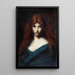 Portrait einer jungen Frau mit roten Haaren - Jean-Jacques Henner — gerahmtes Bild an der Wand