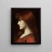 Frau rot haaren Profil - Jean-Jacques Henner — gerahmtes Bild an der Wand