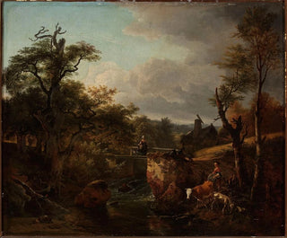 Landschaft mit Wasserfall - Jean-Louis Demarne — Ansicht des Kunstwerks