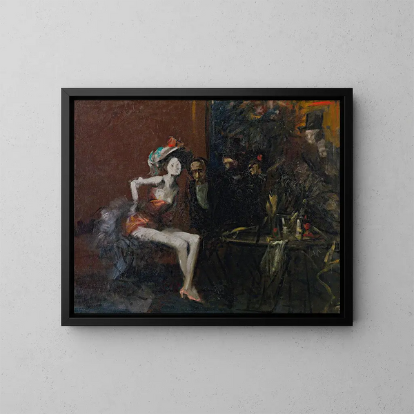 Au Café - Jean-Louis Forain — gerahmtes Bild an der Wand