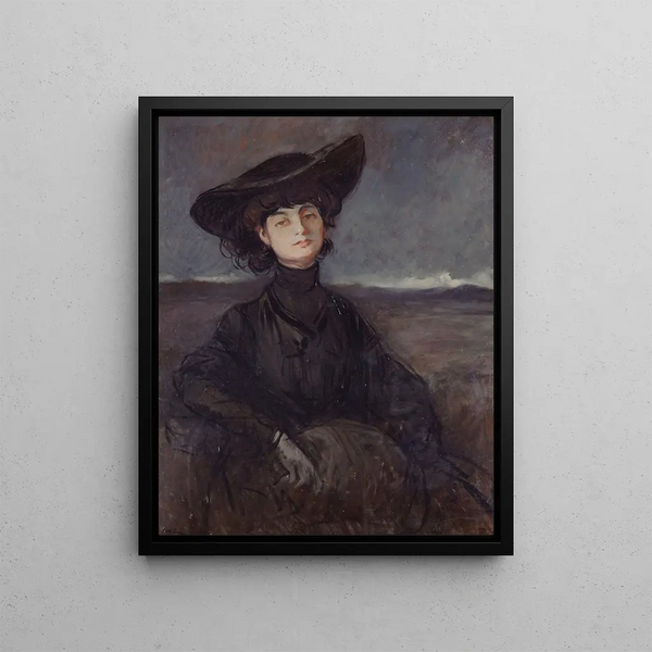 Portrait der Gräfin Anna de Noailles geborene Brancovan 1876-1933 possa - Jean-Louis Forain — gerahmtes Bild an der Wand