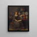 Eine Dame sitzend, die eine Vase bewundert - Jean-Louis Hamon — gerahmtes Bild an der Wand