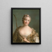 Charlotta Fredrika Sparre 1719-1795 später Gräfin Fersen - Jean-Marc Nattier — gerahmtes Bild an der Wand