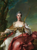 Madame Bergeret de Frouville als Diana - Jean-Marc Nattier — Ansicht des Kunstwerks