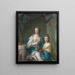 Madame Marsollier und ihre Tochter - Jean-Marc Nattier — gerahmtes Bild an der Wand