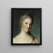 Portrait von Marie-Geneviève Boudrey - Jean-Marc Nattier — gerahmtes Bild an der Wand