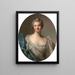 Portrait einer Dame von Qualität in weißem Kleid und blauer Decke - Jean - Marc Nattier — gerahmtes Bild an der Wand