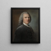 Portrait eines unbekannten Gentlemans - Jean-Marc Nattier — gerahmtes Bild an der Wand