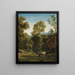 Klassische Landschaft mit Figuren in der Nähe eines Sees - Jean-Paul Flandrin — gerahmtes Bild an der Wand