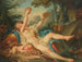 Bacchante liegend spielend mit Becken - Jean-Simon Berthélemy — Ansicht des Kunstwerks