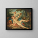 Bacchante liegend spielend mit Becken - Jean-Simon Berthélemy — gerahmtes Bild an der Wand