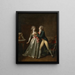 Ein junger Mann macht einer Dame einen Heiratsantrag in einem Interieur - Jean-Simon Fournier — gerahmtes Bild an der Wand