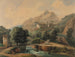 Italienisches Landschaftsgemälde, die Abtei und die Mönche - Jean-Victor Bertin — Ansicht des Kunstwerks