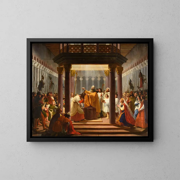 Baptême de Clovis - Jean Alaux — gerahmtes Bild an der Wand