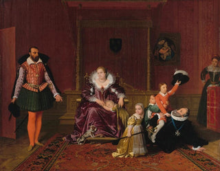 Henri IV beim Spielen mit seinen Kindern, während der spanische Botschafter in seiner Gegenwart zugelassen wird - Jean-Auguste-Dominique Ingres — Ansicht des Kunstwerks