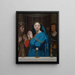 Das Madonnenbild, das die Hostie verehrt - Jean-Auguste-Dominique Ingres — gerahmtes Bild an der Wand