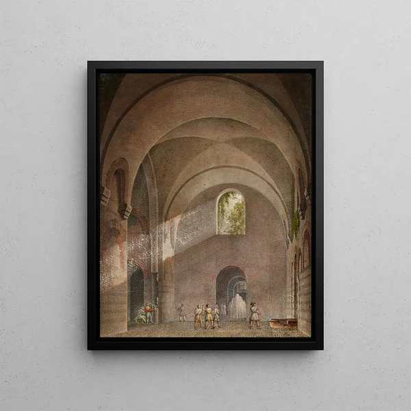Innenansicht der Thermen von Julien - Jean Baptiste Marchal — gerahmtes Bild an der Wand