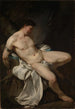 Männliches sitzendes Akt im Prometheus-Stil - Jean Baptiste Marie Pierre — Ansicht des Kunstwerks